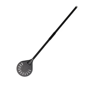 Pizza Shovel 1125 Centimetre Dark Grey Perforated Peel With Metal Handle