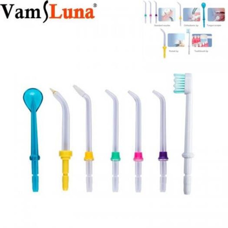 7 Pieces Replacement Nozzles Oral Irrigator Water Flosser Tooth Cleaning Care