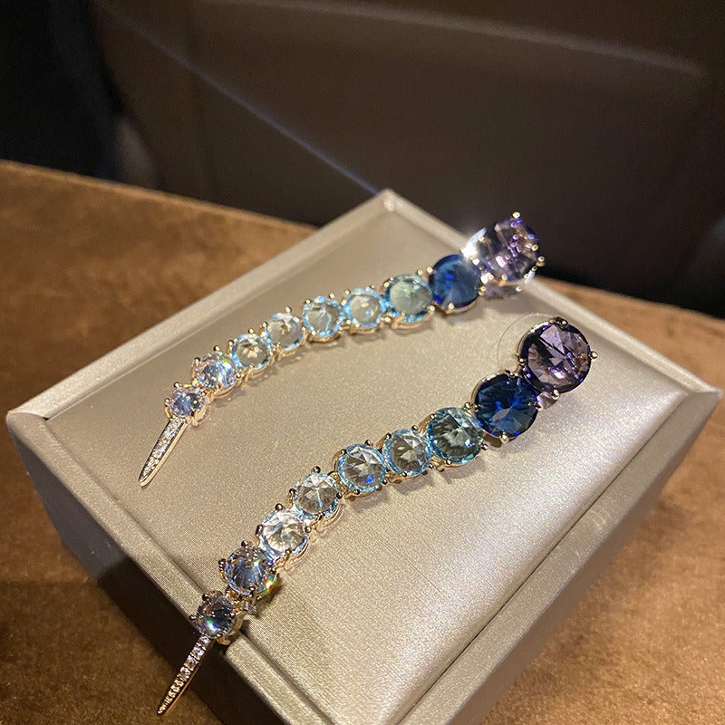 Veile Studios Elegant High End Fashion Jewellery For Women With Blue Diamonds And Copper Design