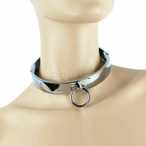 House Of Dasein Stainless Steel Metal Collar Slave Play Bdsm Neck Restraints Fetish