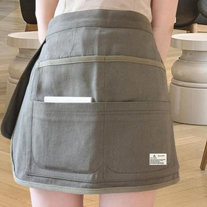 Gardening Apron Army Green Half Waist Canvas Multi Pocket Adjustable Tool Carrier