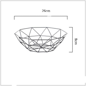 Creative Geometric Metal Fruit Basket Storage Bowl