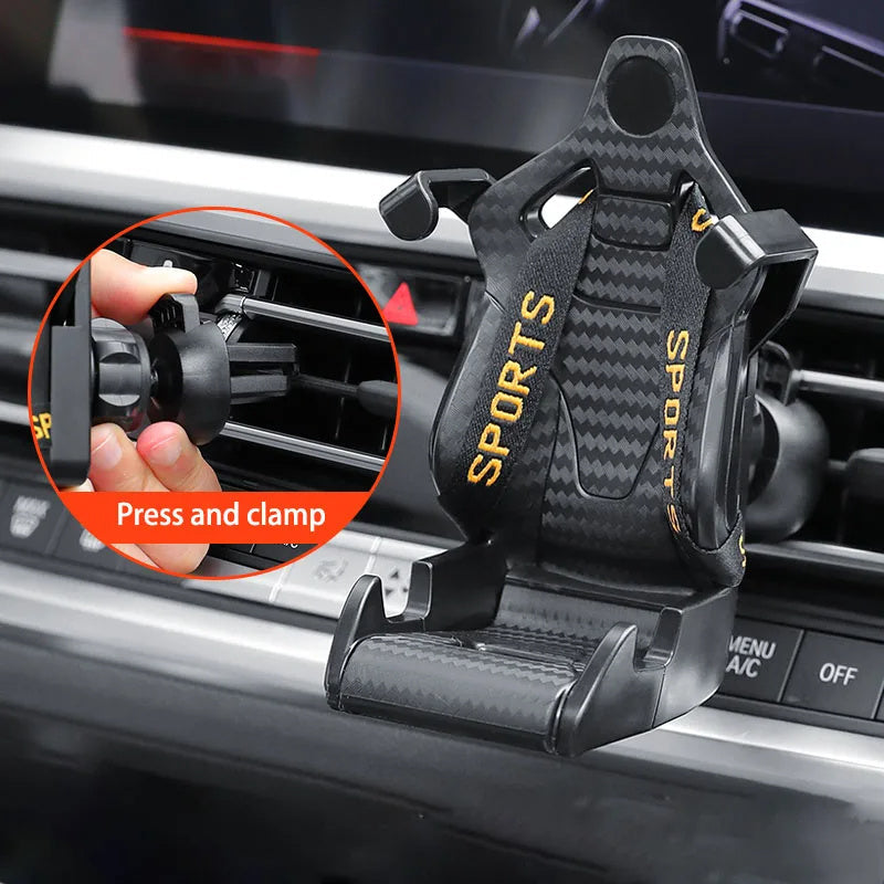 Racing Seat Shape Car Phone Holder Auto Air Vent Mobile Clip