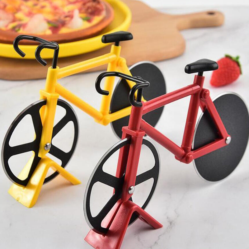 Novelty Cute Stainless Steel Bicycle Pizza Cutter Kitchen Gadget