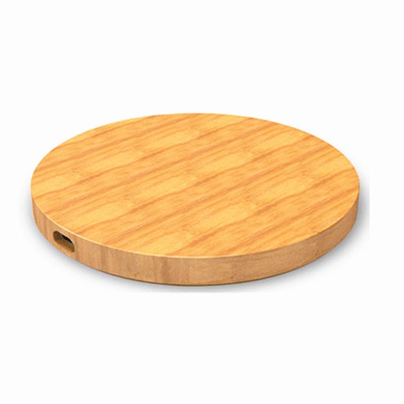 Bamboo Wooden Wireless Charger Desktop Charging Pad For Iphone