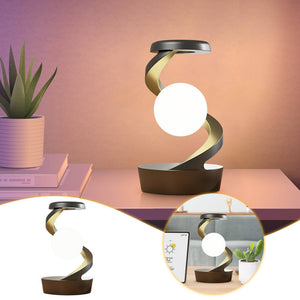 Rotating Moon Desk Lamp With Wireless Charging Sensor Control Table