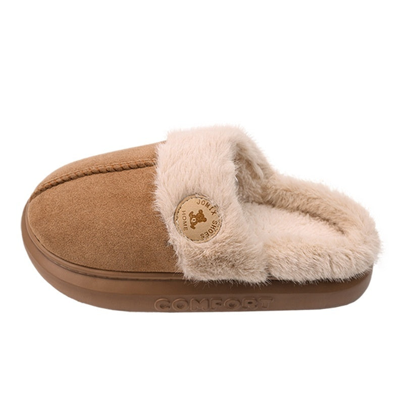 New Plush Slippers For Women And Men Winter Warm Home Indoor Fleece Shoes