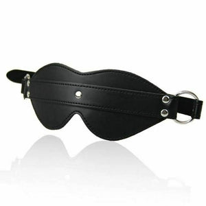 Leather Blindfold Eye Mask Bdsm Bondage Restraint