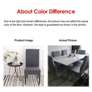 Chair Cover Grey Anti Dirt Waterproof Elastic Material For Dining Room Kitchen