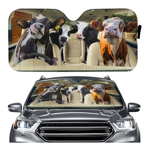 Funny Horse Driving 3D Printing Car Sun Visor Auto Decoration For Vehicle Parts Accessories