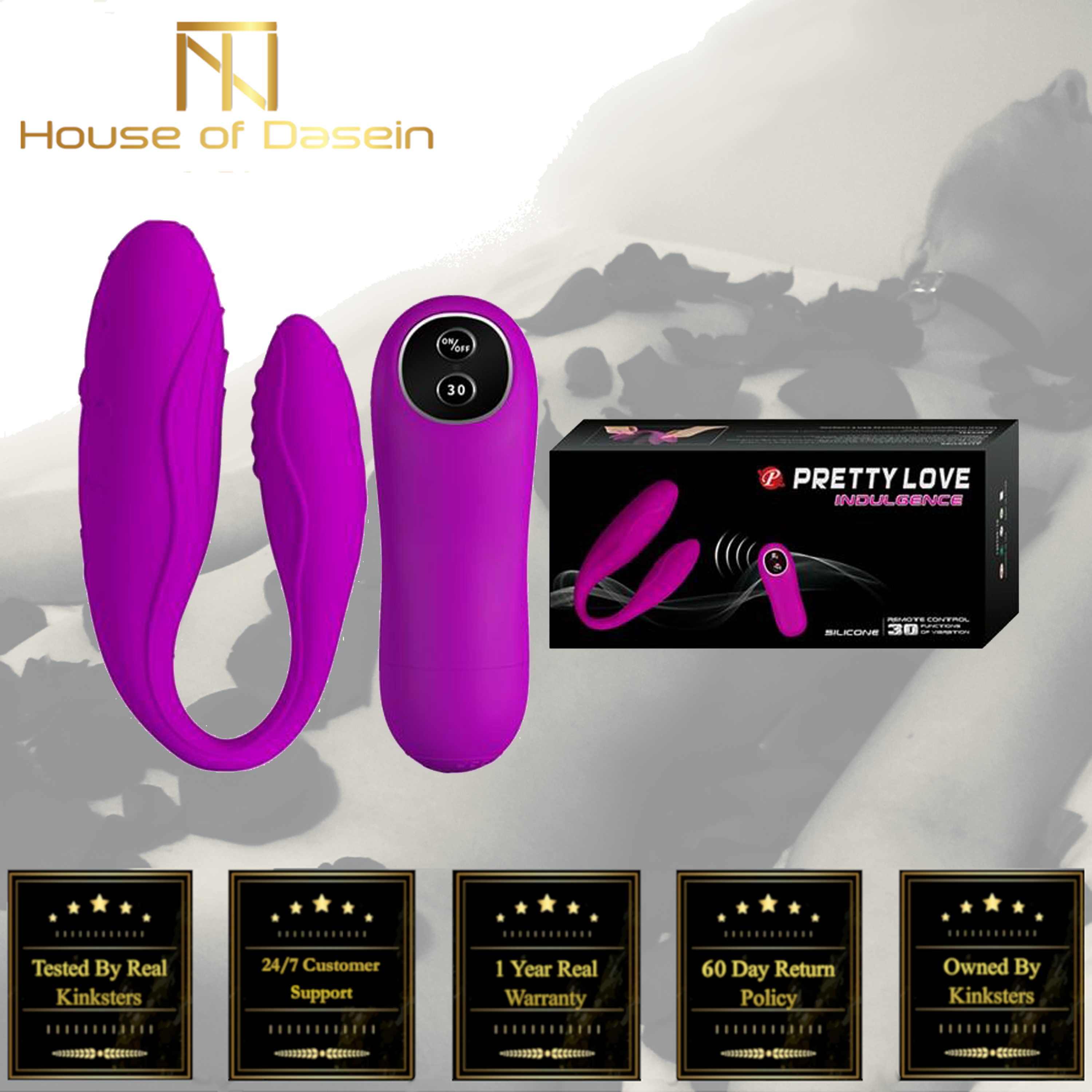 House Of Dasein Pretty Love Indulgence 30 Speed Wearable Wireless Remote Vibrator Couples