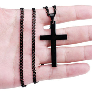 Veile Studios Classic Cross Necklace Men's Pendant Fashion Stainless Steel Jewelry Accessories