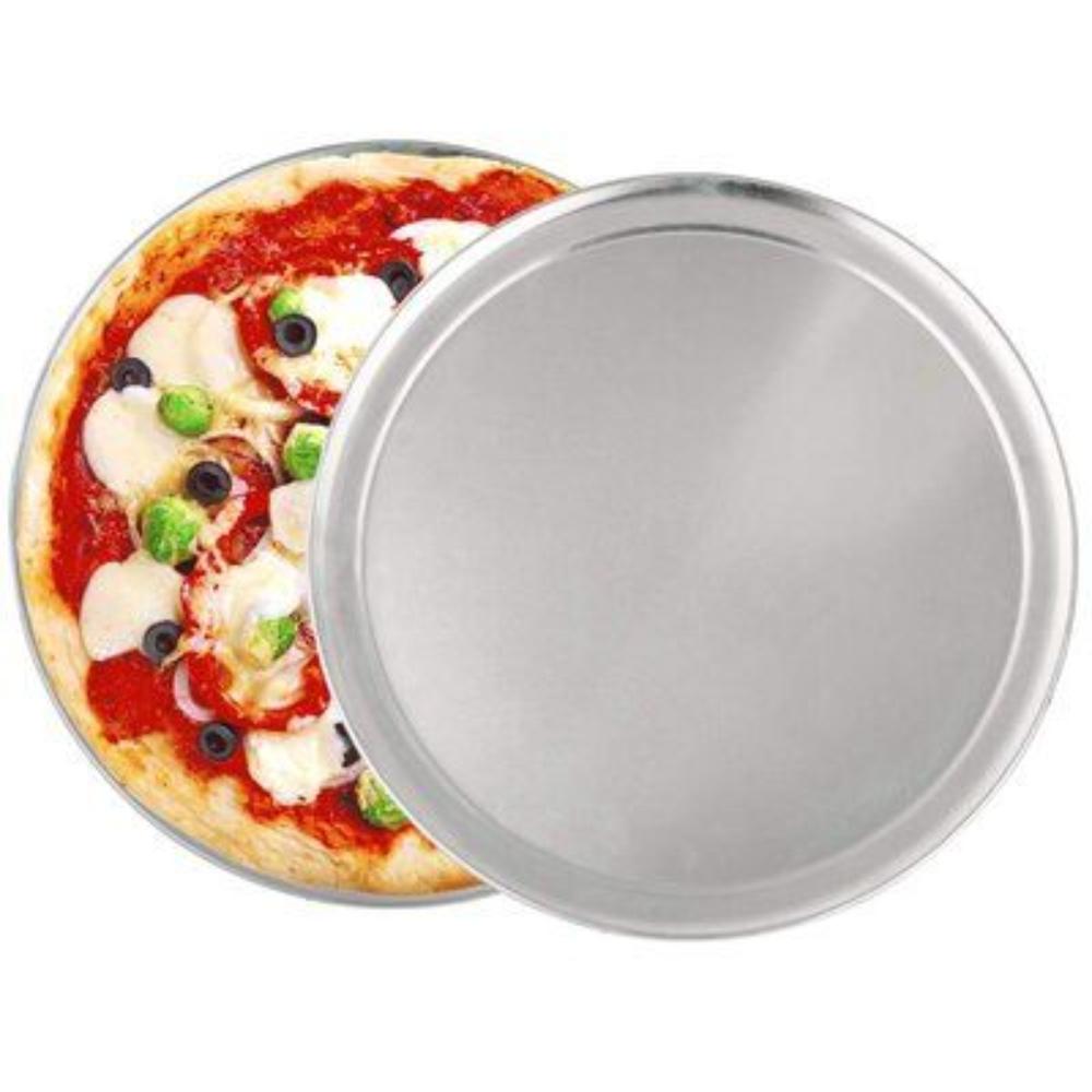 12 Inch Pizza Tray Aluminum Round Rimmed Non Stick Baking Pan For Kitchen