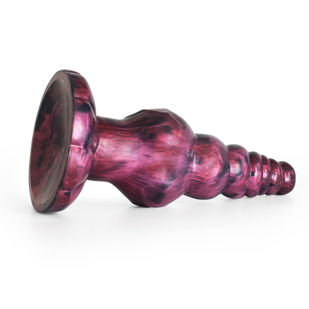 22.7Cm Liquid Silicone Suction Cup Rosy Thick Dildo Sex Toys