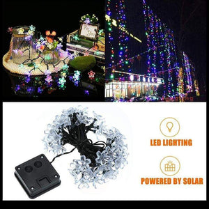 Garden Outdoor Lighting 7M 50 Leds Peach Blossom Flower Solar String Lights