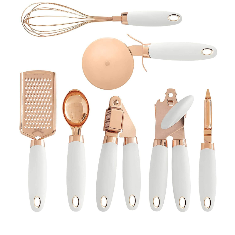 7Pcs Soft Touch Rose Gold Kitchen Utensils Set