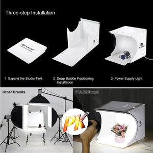 8.7 Inch Portable Lightbox Photo Studio Box Tabletop Shooting Tent Photography Softbox Set For Items Display