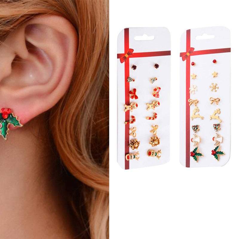 Veile Studios Earrings 8 Pairs / Set Christmas Cute Gift Women Jewelry