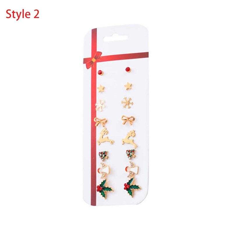 Veile Studios Earrings 8 Pairs / Set Christmas Cute Gift Women Jewelry