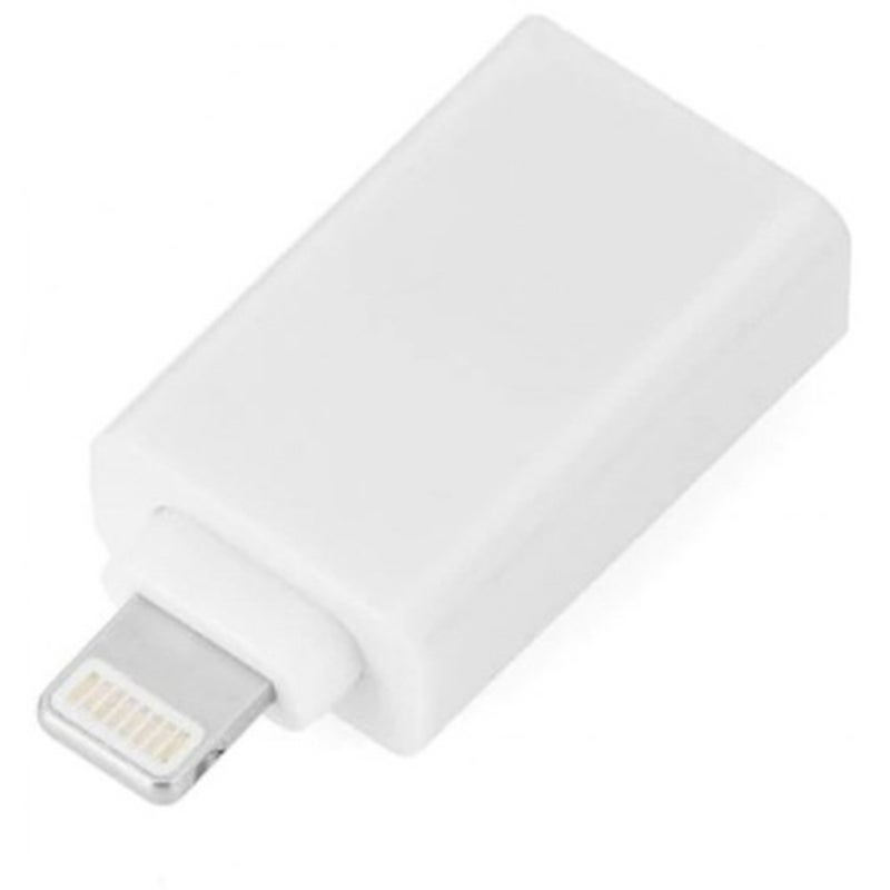 8 Pin Male To Female Usb 3.0 Adapter For Iphone White