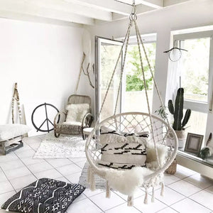 Macrame Hammock Chair Swinging Indoor Outdoor