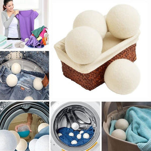 6Pcs 6Cm Wool Tumble Dryer Anti Static Balls Reusable Laundry Accessories