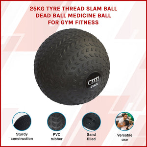 25Kg Tyre Thread Slam Ball Dead Medicine For Gym Fitness