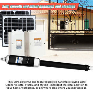 500Kg 20W Solar Single Swing Auto Motor Remote Gate Opener