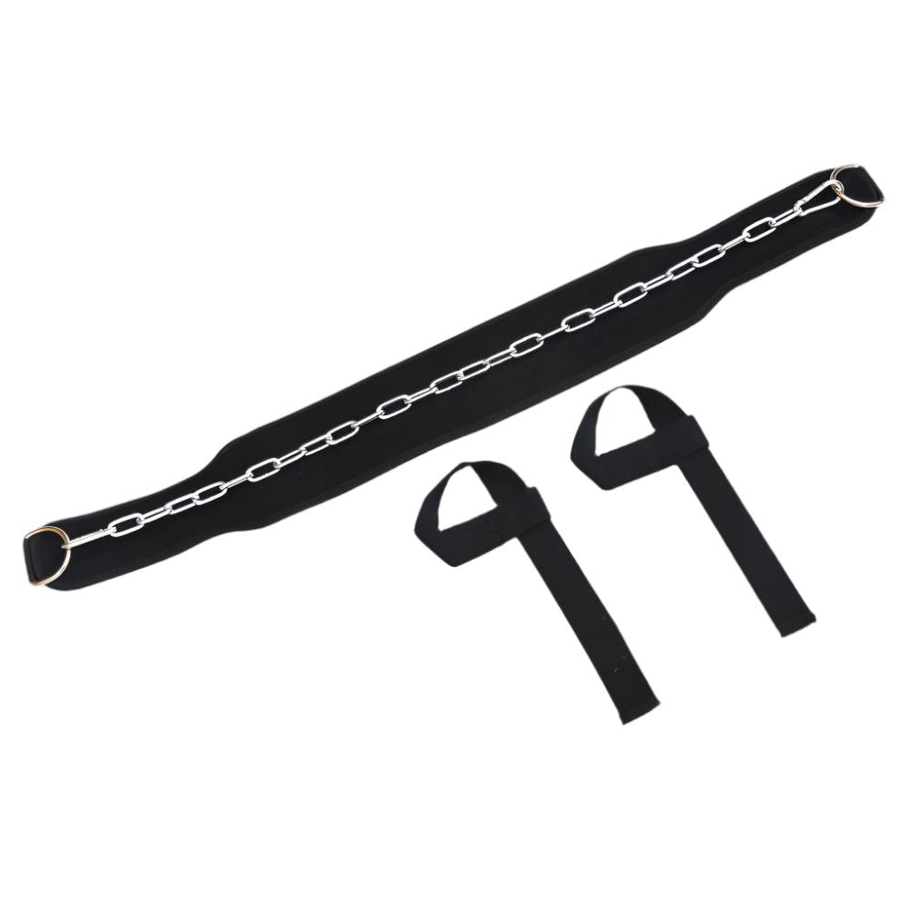 Weight Lifting Belt Gym Back Pull Up Chain Dipping Body Building Training