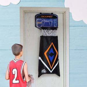 Hamper Basketball Laundry Hoop Hanging Clothes Storage Kids Fun Door Bag