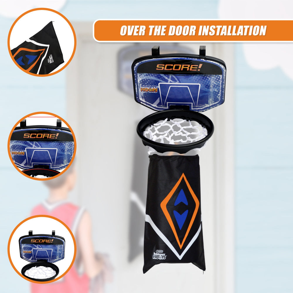 Hamper Basketball Laundry Hoop Hanging Clothes Storage Kids Fun Door Bag
