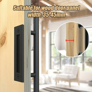 Carbon Steel Door Handle & Flush Pull Wood Gate Hardware 12"
