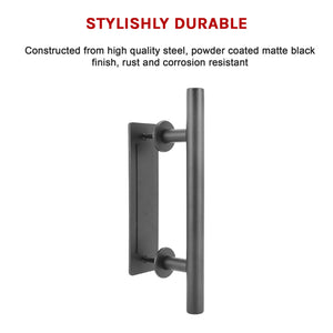 Carbon Steel Door Handle & Flush Pull Wood Gate Hardware 12"