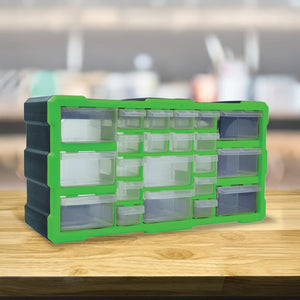 22 Multi Drawer Parts Storage Cabinet Unit Organiser Home Garage Tool Box