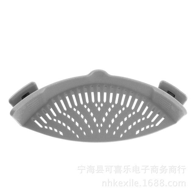 Silicone Saucepan Strainer Clip Liquid Draining Kitchen Utensil