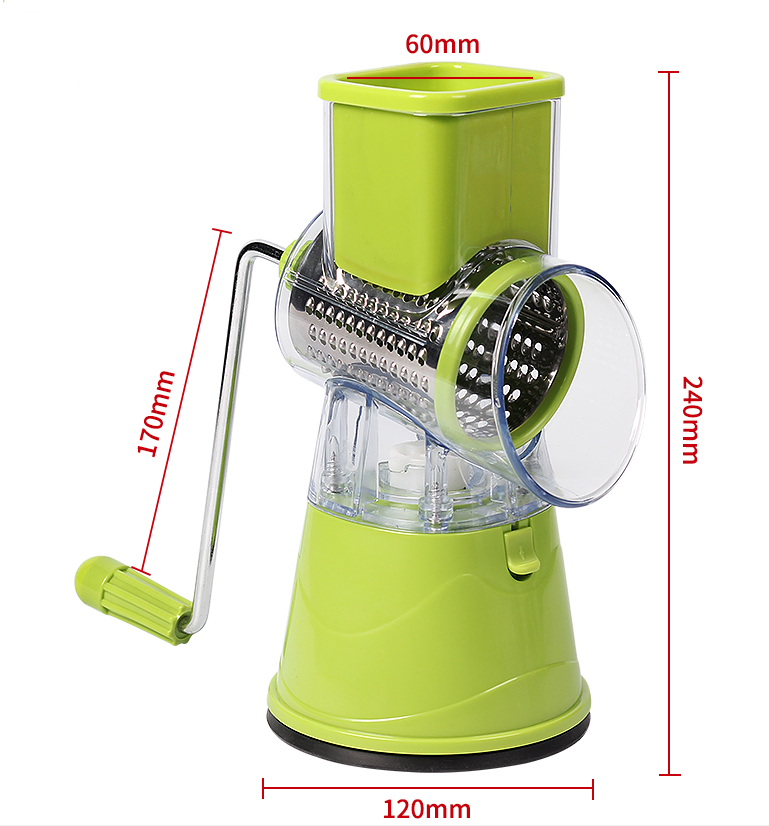 Manual Multifunctional Round Mandoline Slicer Grater