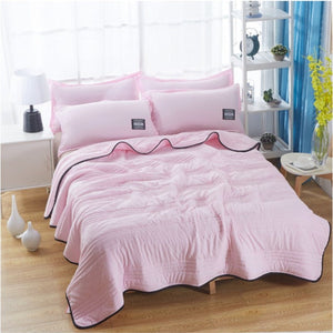 Cooling Blankets Pure Color Summer Quilt Plain Compressible Air-Conditioning