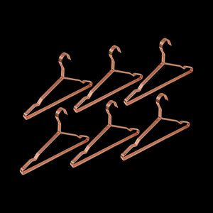 Adult 16.5" Rose Gold Shiny Metal Wire Coat Suit Top Clothes Hangers (60Pc Per Set)