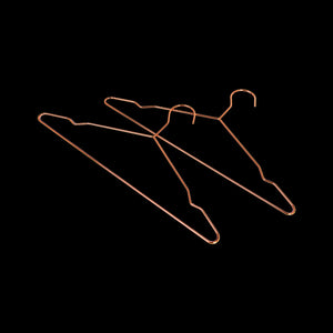 Adult 16.5" Rose Gold Shiny Metal Wire Coat Suit Top Clothes Hangers (60Pc Per Set)