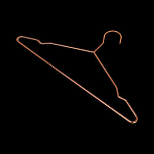 Adult 16.5" Rose Gold Shiny Metal Wire Coat Suit Top Clothes Hangers (60Pc Per Set)
