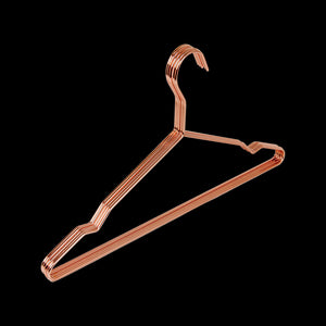 Adult 16.5" Rose Gold Shiny Metal Wire Coat Suit Top Clothes Hangers (60Pc Per Set)