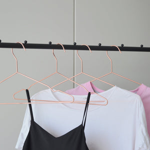 Adult 16.5" Rose Gold Shiny Metal Wire Coat Suit Top Clothes Hangers (30Pc Per Set)