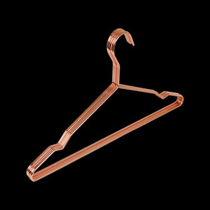 Adult 16.5" Rose Gold Shiny Metal Wire Coat Suit Top Clothes Hangers (30Pc Per Set)