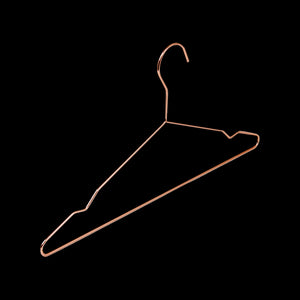 Adult 16.5" Rose Gold Shiny Metal Wire Coat Suit Top Clothes Hangers (30Pc Per Set)