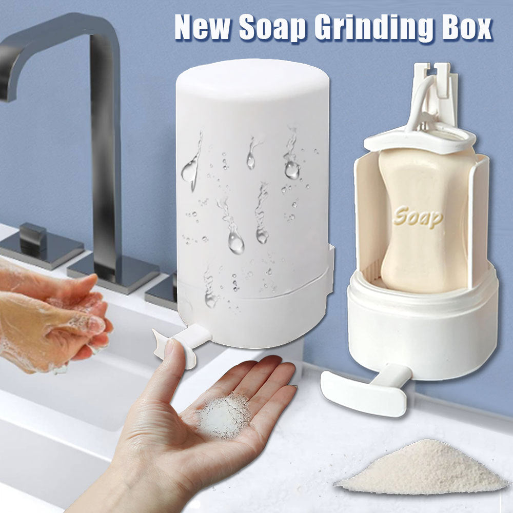 Soap Grinder Dispenser Wall Mounted Organizer Box For Kitchen Office Gym Hotel