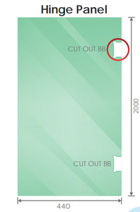 110X90cm Corner Frameless Shower Screen With Gunmetal Brackets And Ss Hinges Square Knob Handle