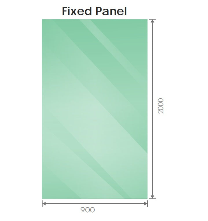 110X90cm Corner Frameless Shower Screen With Gunmetal Brackets And Ss Hinges Square Knob Handle