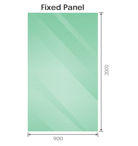 110X90cm Corner Frameless Shower Screen With Gunmetal Brackets And Ss Hinges Square Knob Handle