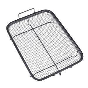 Black Non Stick Mesh Pan Oven Baking Grill Tray Basket