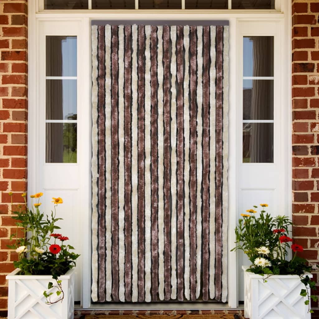 Insect Curtain Beige And Light Brown Chenille